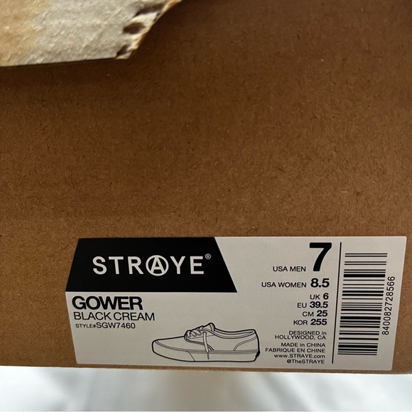 new straye gower - black (v2) skate shoes men’s 7 women’s 8.5 - Picture 7 of 8